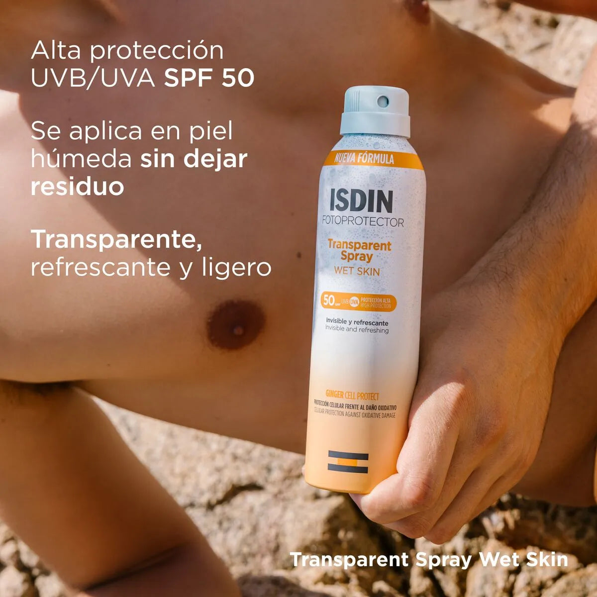 Pharmaskin Fotoprotector Transparent Spray Wet Skin de Isdin 250 ml