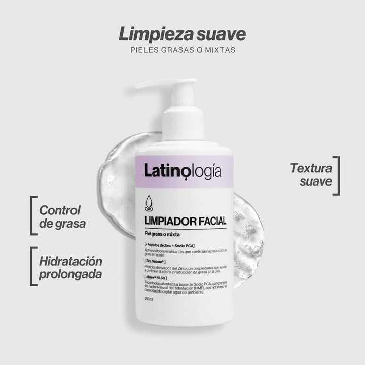 Limpiador Facial Piel Grasa a Mixta - Latinología 250 ml.