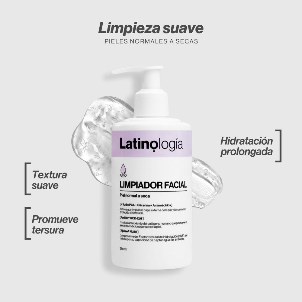 Limpiador facial Latinología 250ml para piel normal a seca_Pharmaskin