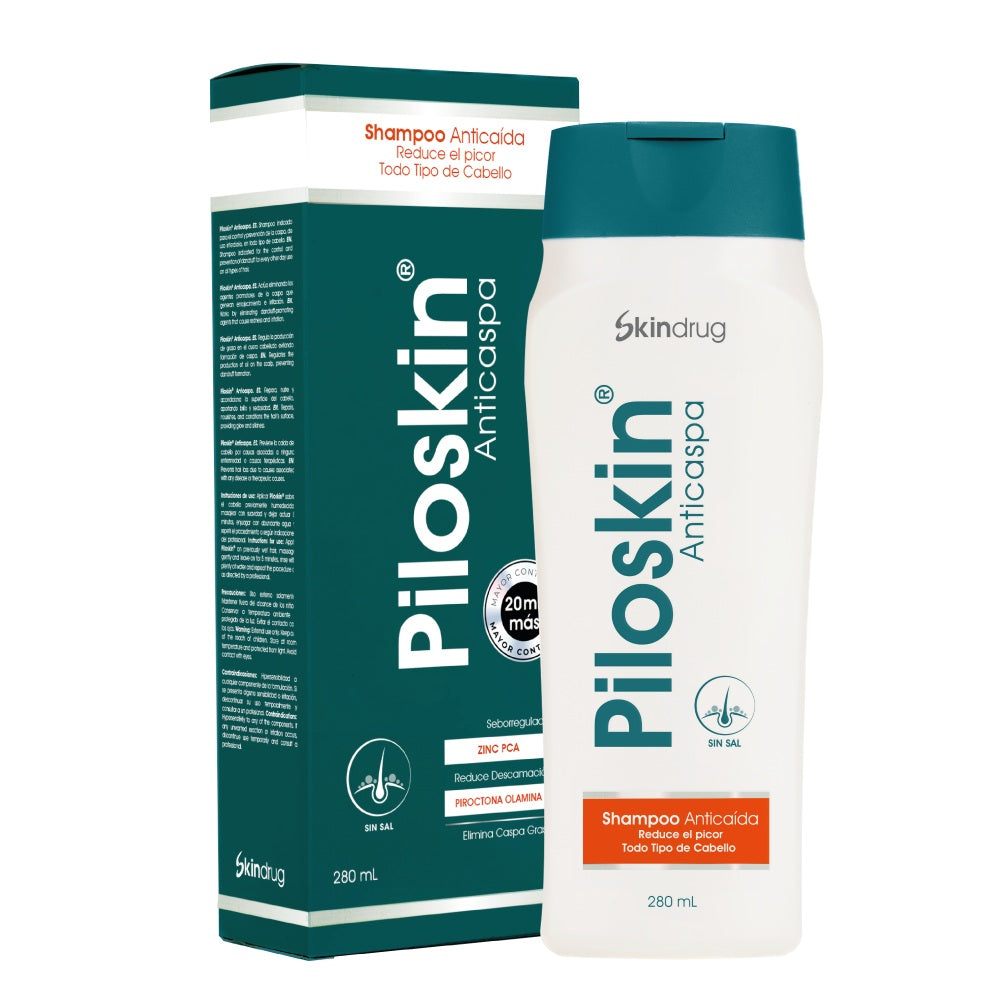 Piloskin Shampoo Anticaspa y Anticaída Skindrug 280 ml