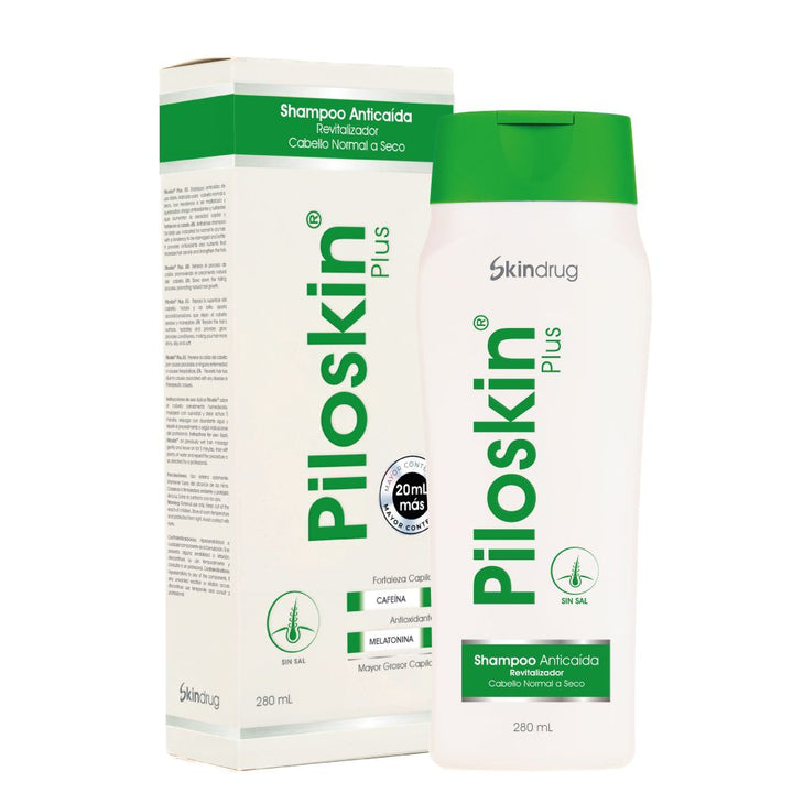 Piloskin Shampoo Plus Anticaída de Skindrug 280 ml.