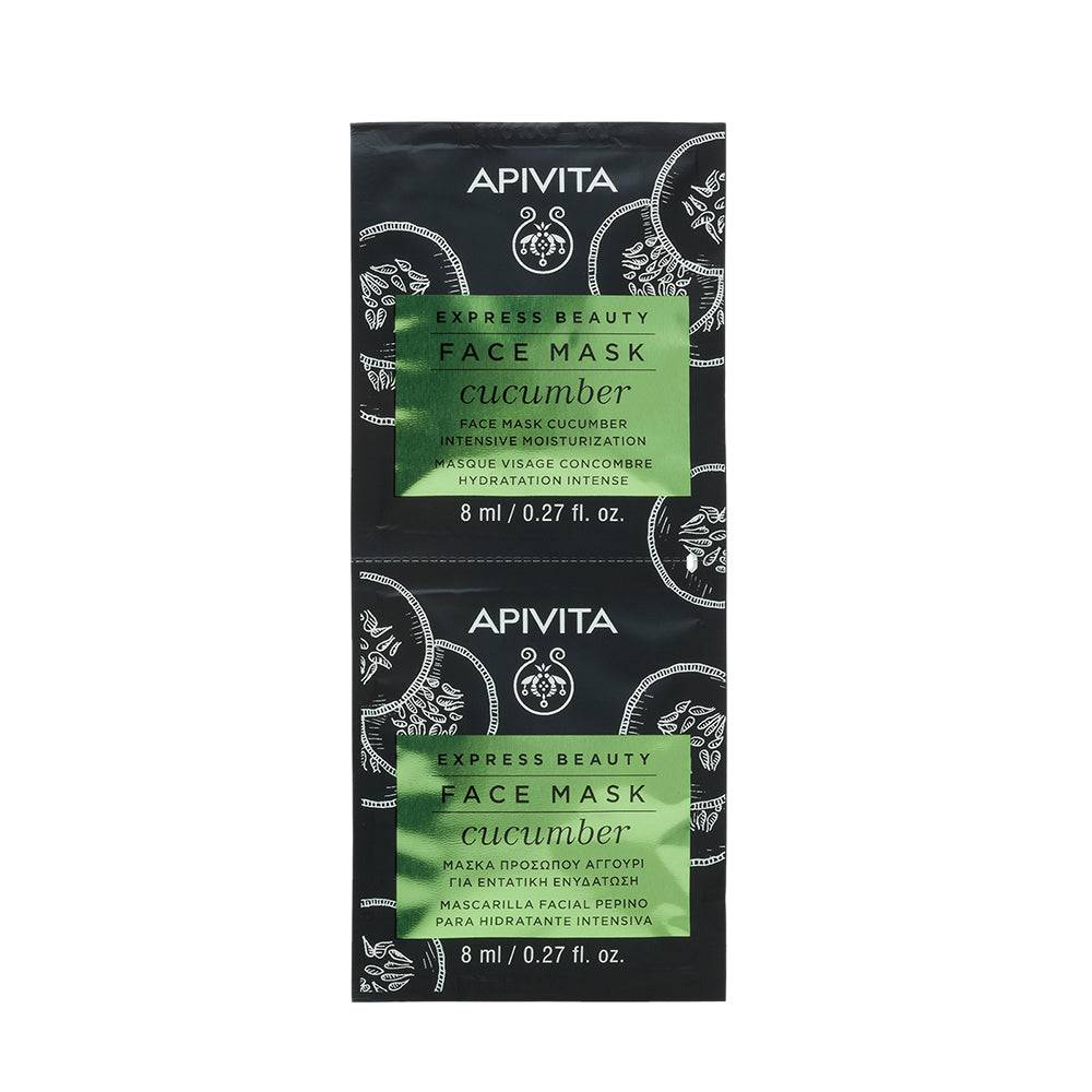Express Beauty Face Mask Cucumber Apivita 2x8 ml – hidratación inmediata_Pharmaskin