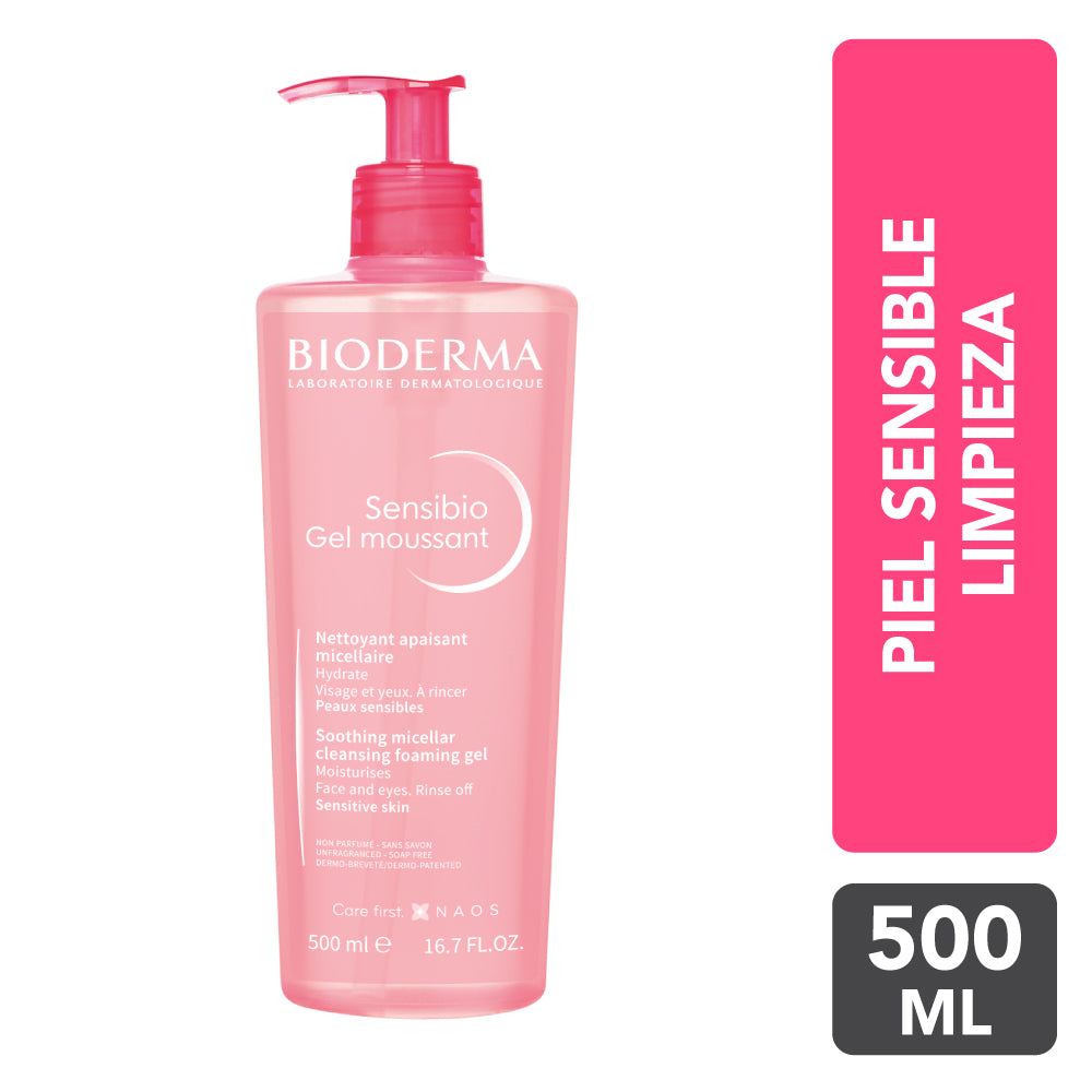 Sensibio Gel Moussant Bioderma 500 ml limpiador facial