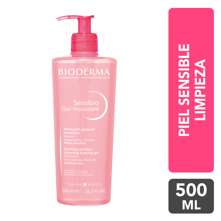 Sensibio Gel Moussant Bioderma 500 ml limpiador facial