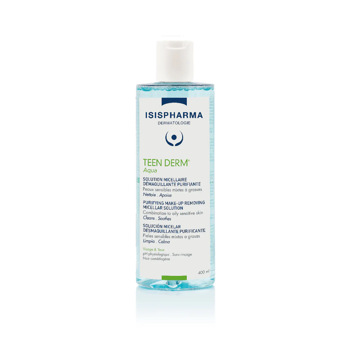 Teen Derm Aqua Isispharma 400 ml solución micelar purificante_Pharmaskin