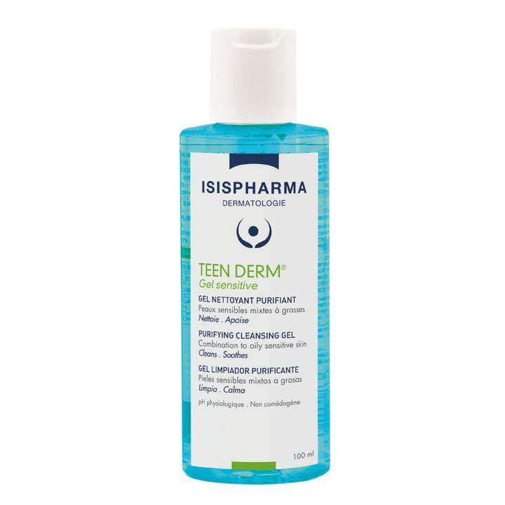Teen Derm Gel Sensitive Isispharma 100 ml gel limpiador_Pharmaskin