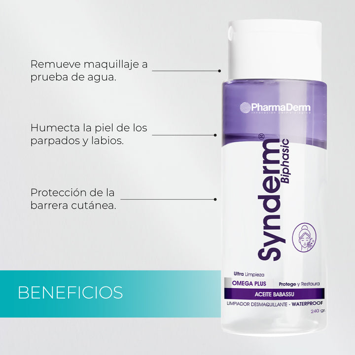 Synderm Biphasic Desmaquillante - Pharmaderm 240 ml_Pharmaskin