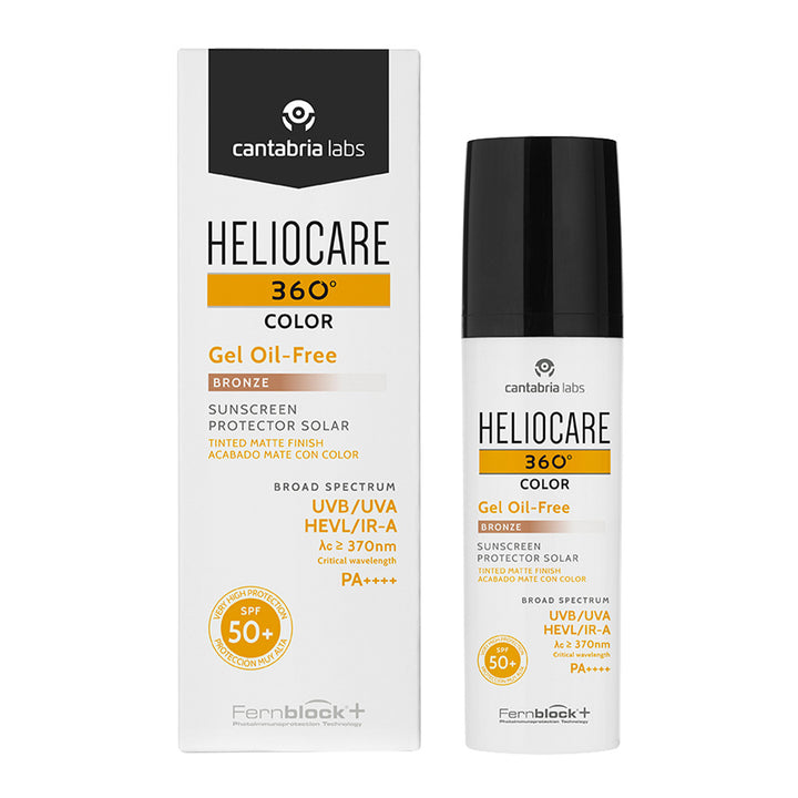Heliocare 360 Gel Oil Toque Seco SPF50 Bronze de Cantabria Labs_Pharmaskin
