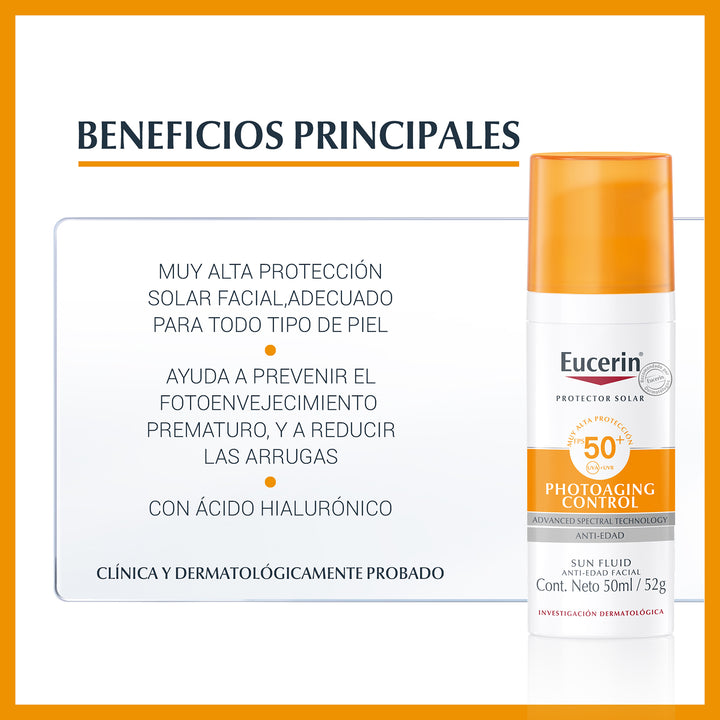 Protector Solar Facial Antiedad Eucerin Neutro FPS 50+