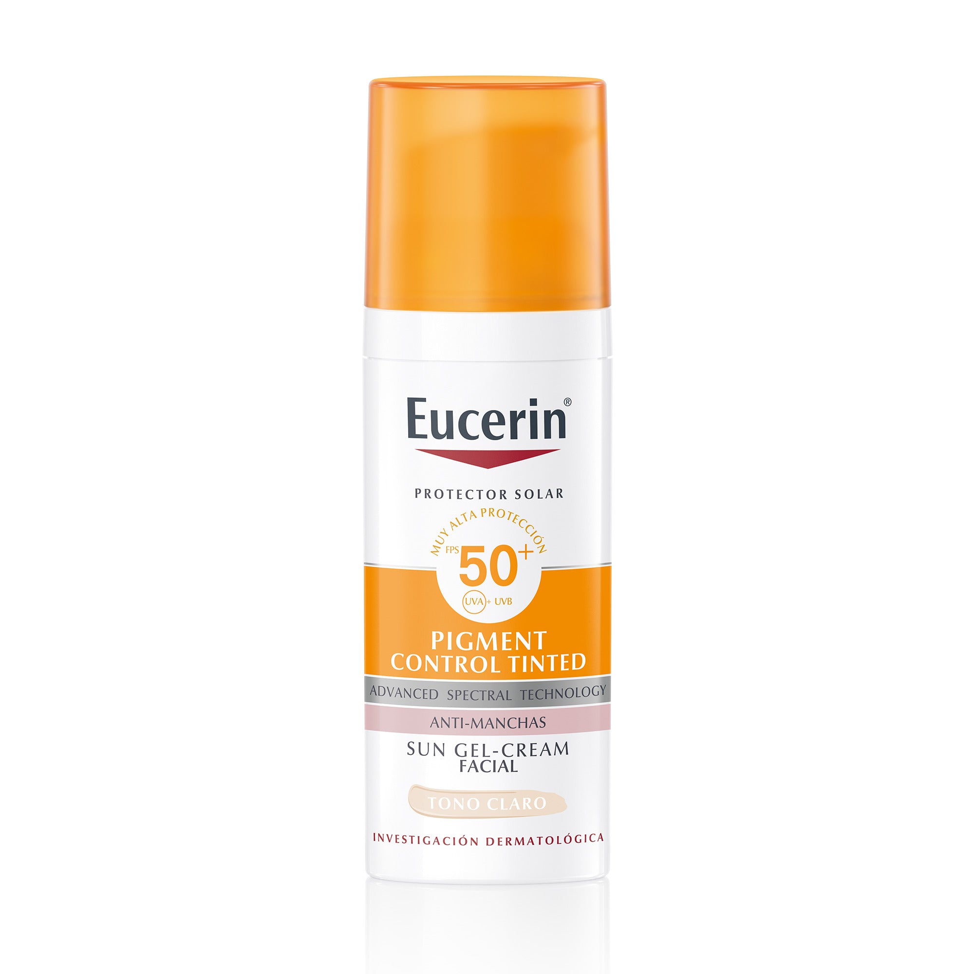 Protector Solar Facial Eucerin Tono Claro FPS 50+