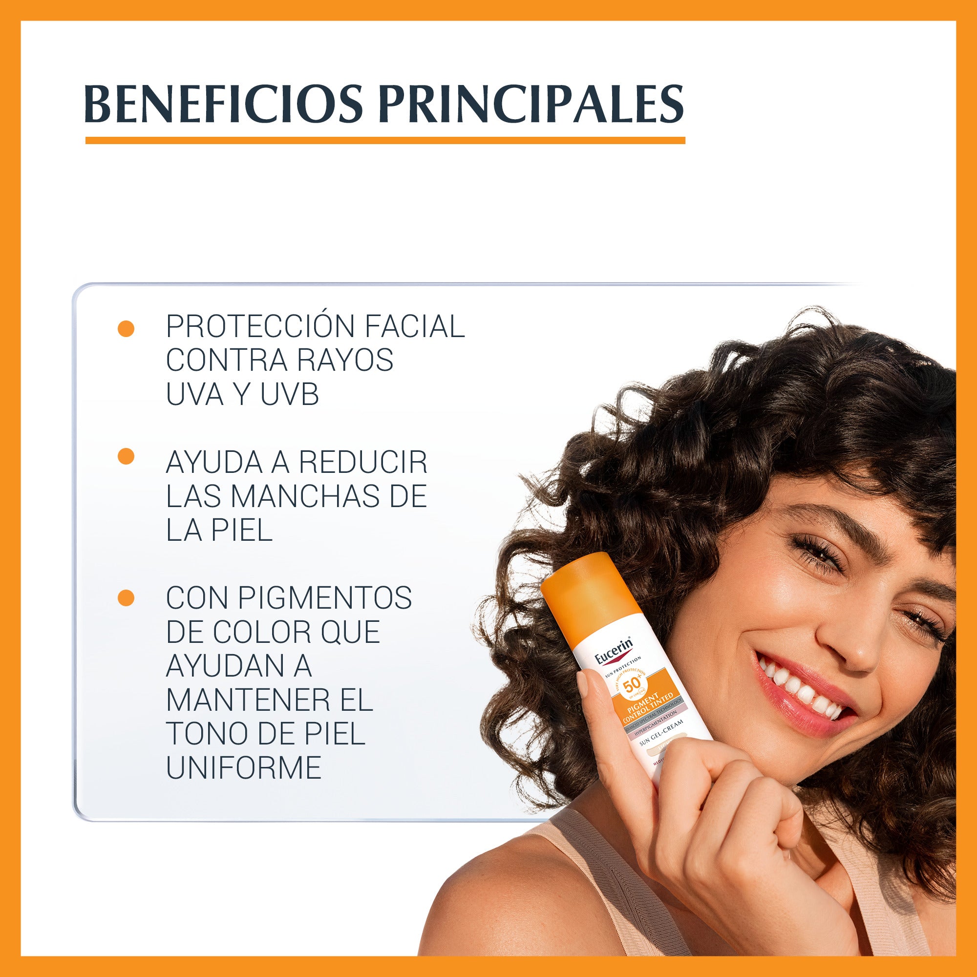 Protector Solar Facial Eucerin Tono Claro FPS 50+