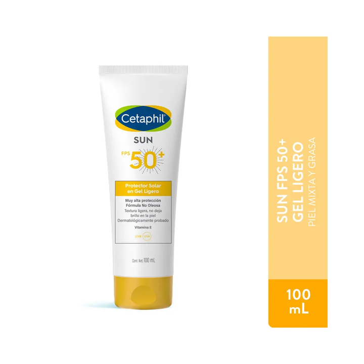 Protector Solar en Gel Ligero FPS 50+ Cetaphil 100 ml