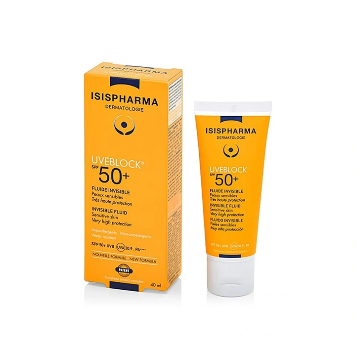 Uveblock Fluid Invisible SPF50+ Isispharma 40 ml_Pharmaskin