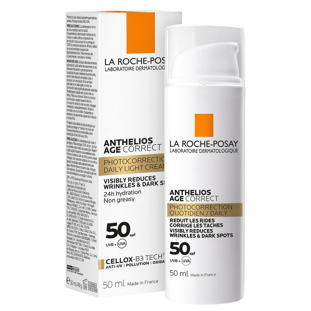 Protector Solar Anthelios Age Correct SPF 50 La Roche-Posay Sin Color.