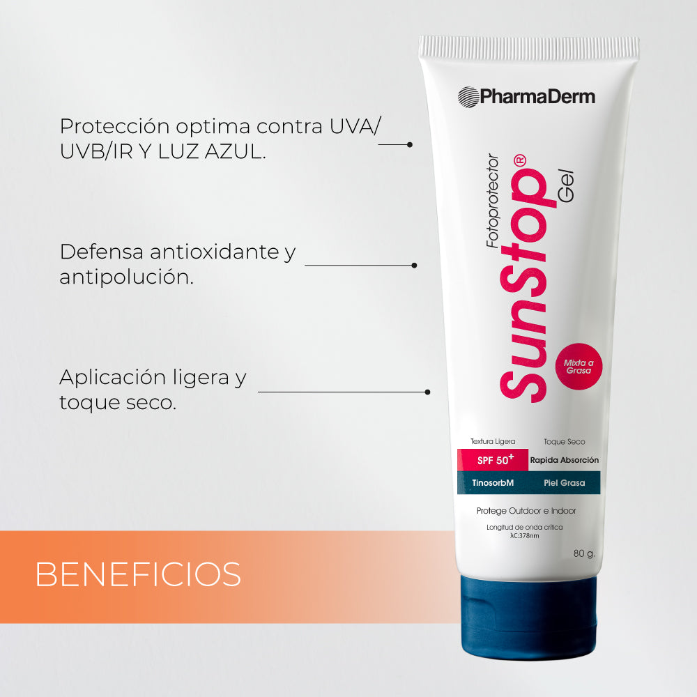 Sunstop Gel Spf50 - Pharmaderm 80 gr protector solar_Pharmaskin
