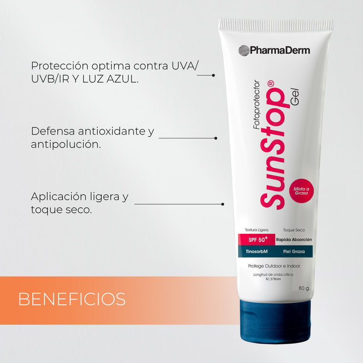 Sunstop Gel Spf50 - Pharmaderm 80 gr protector solar_Pharmaskin