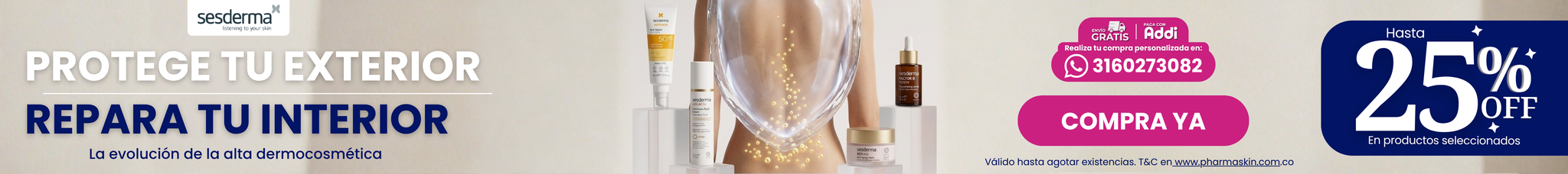 20% Off en corporales seleccionados de Pharmaderm y Skindrug