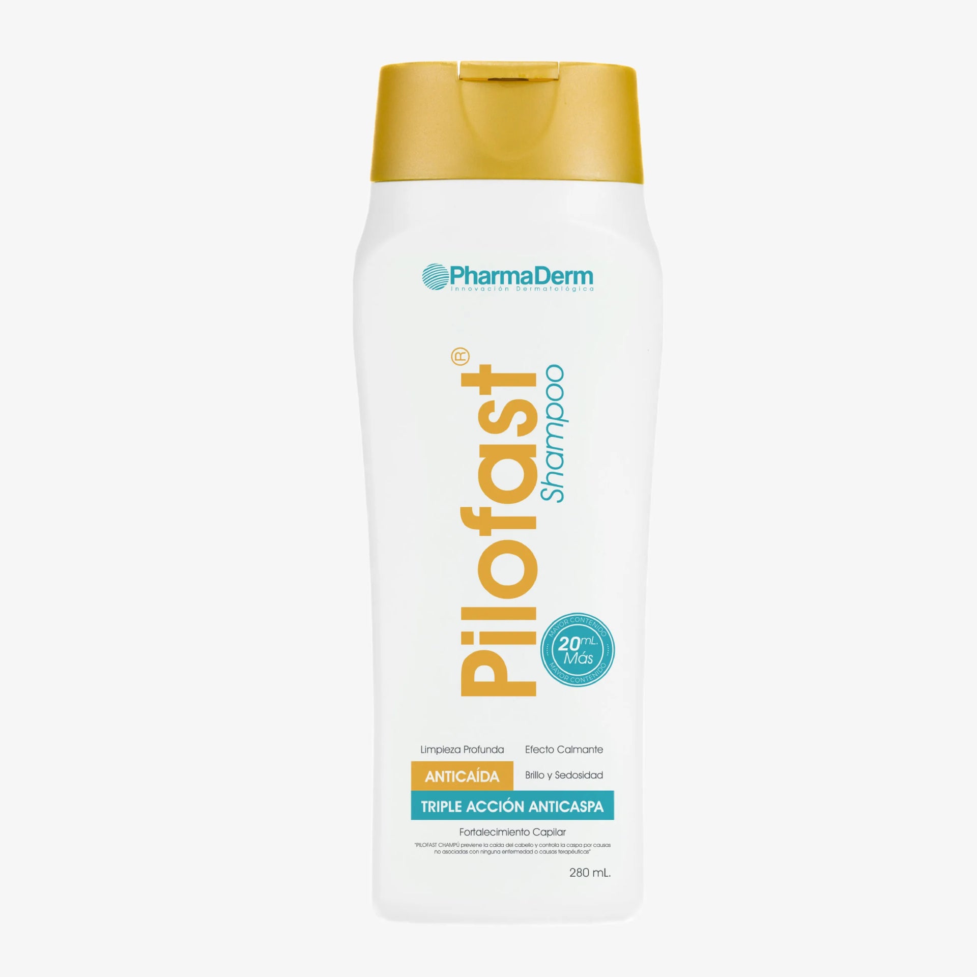 Pilofast Shampoo anticaída y anticaspa - Pharmaderm 280 ml