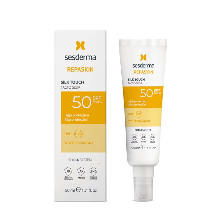 Repaskin Fotoprotector Tacto Seda, protección solar avanzada 50 ml - SESDERMA