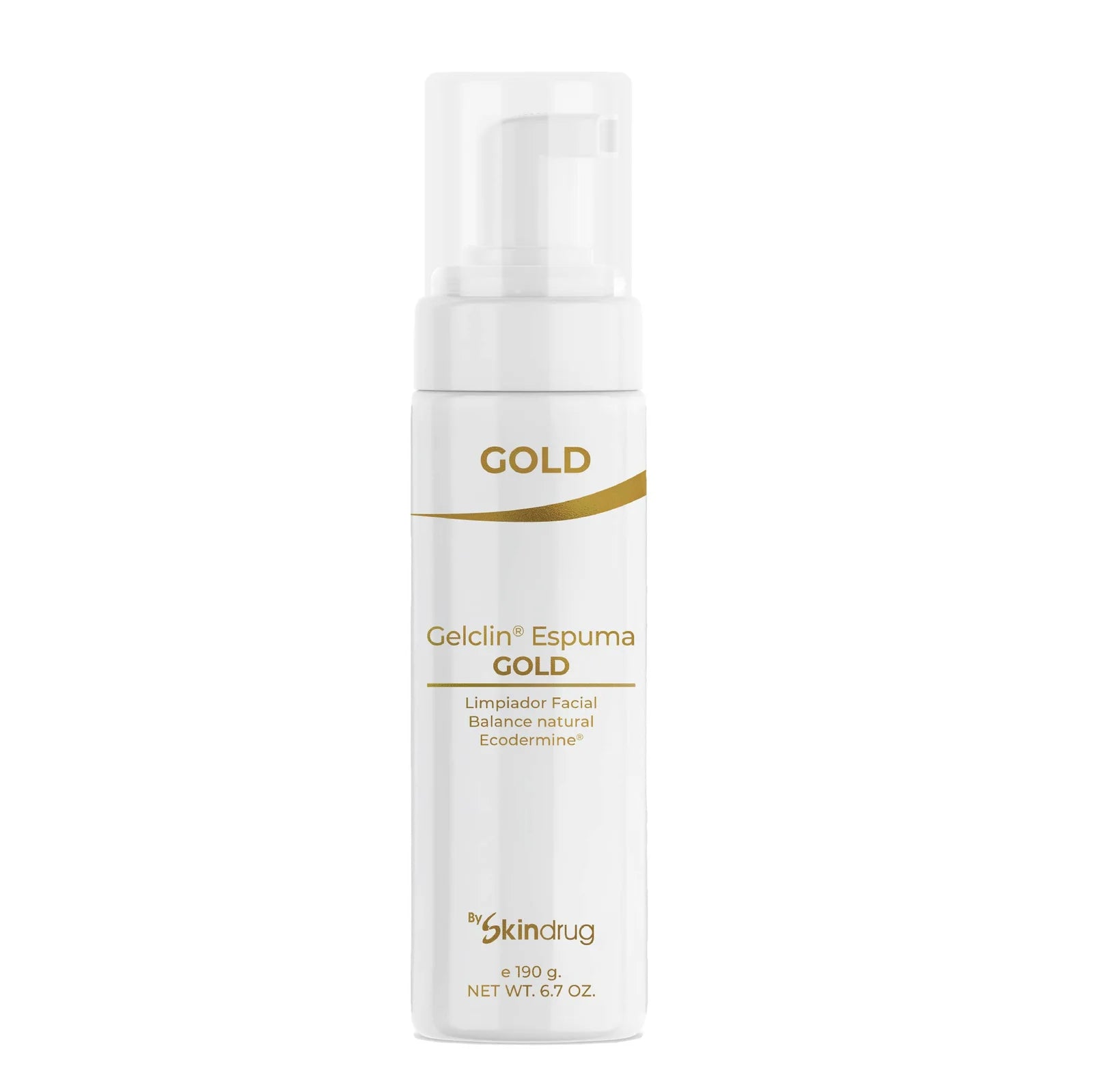 Dermolimpiador facial en espuma Gelclin Espuma Gold de Skindrug.