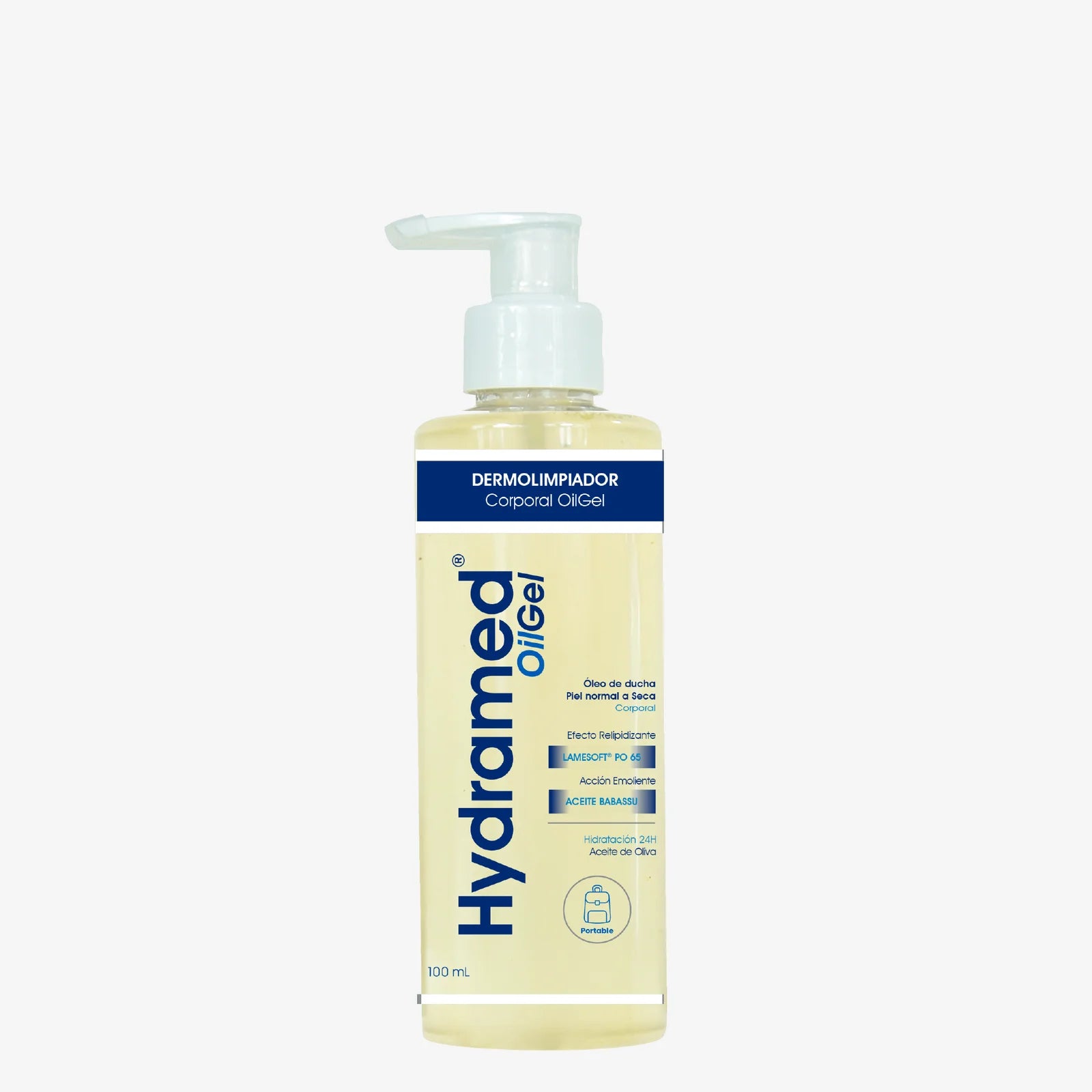 Envase de Hydramed Oilgel 100ml - Skindrug para la limpieza emoliente y protección de la piel.