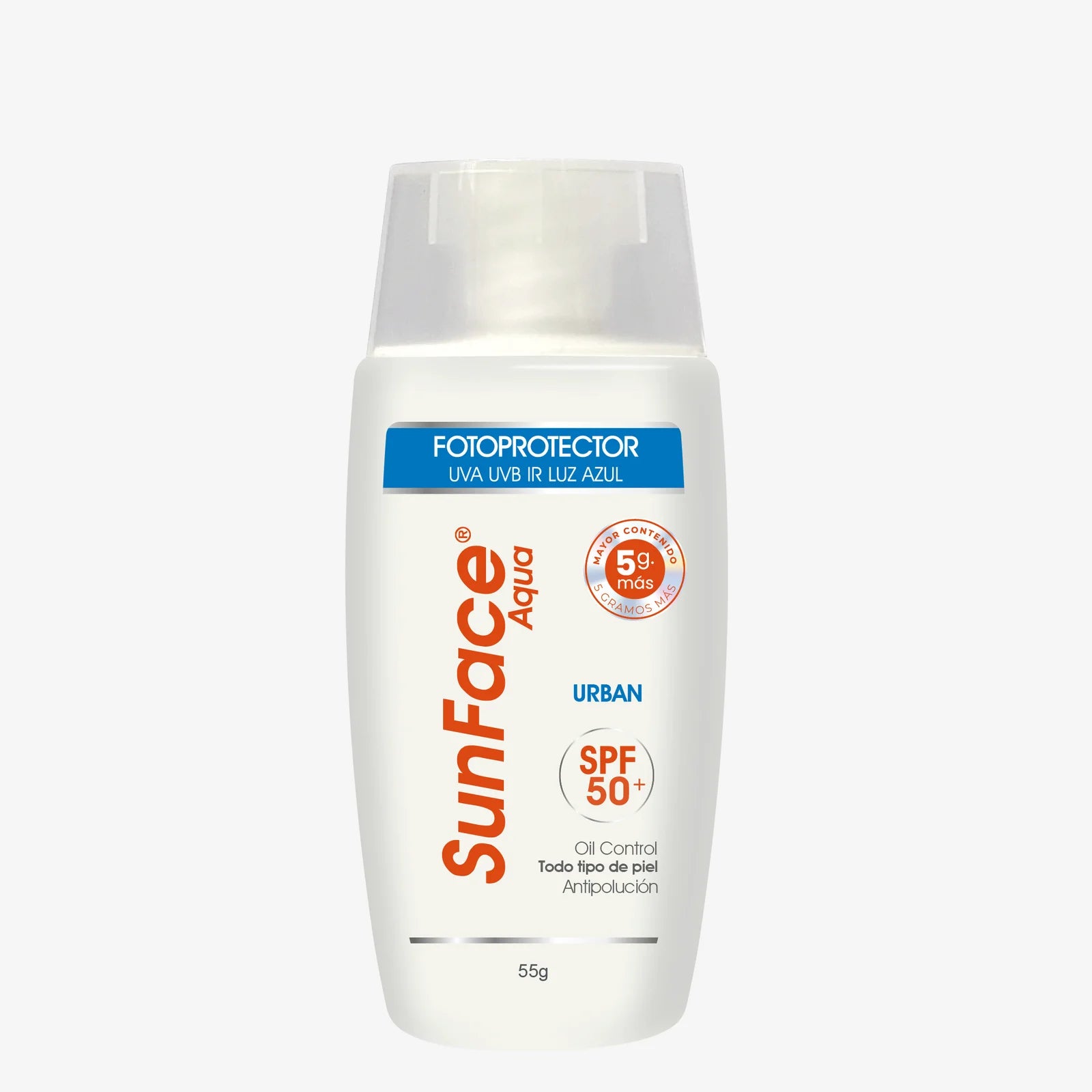 Protector solar urbano SunFace Aqua Urban de Pharmaskin con protección contra luz azul.