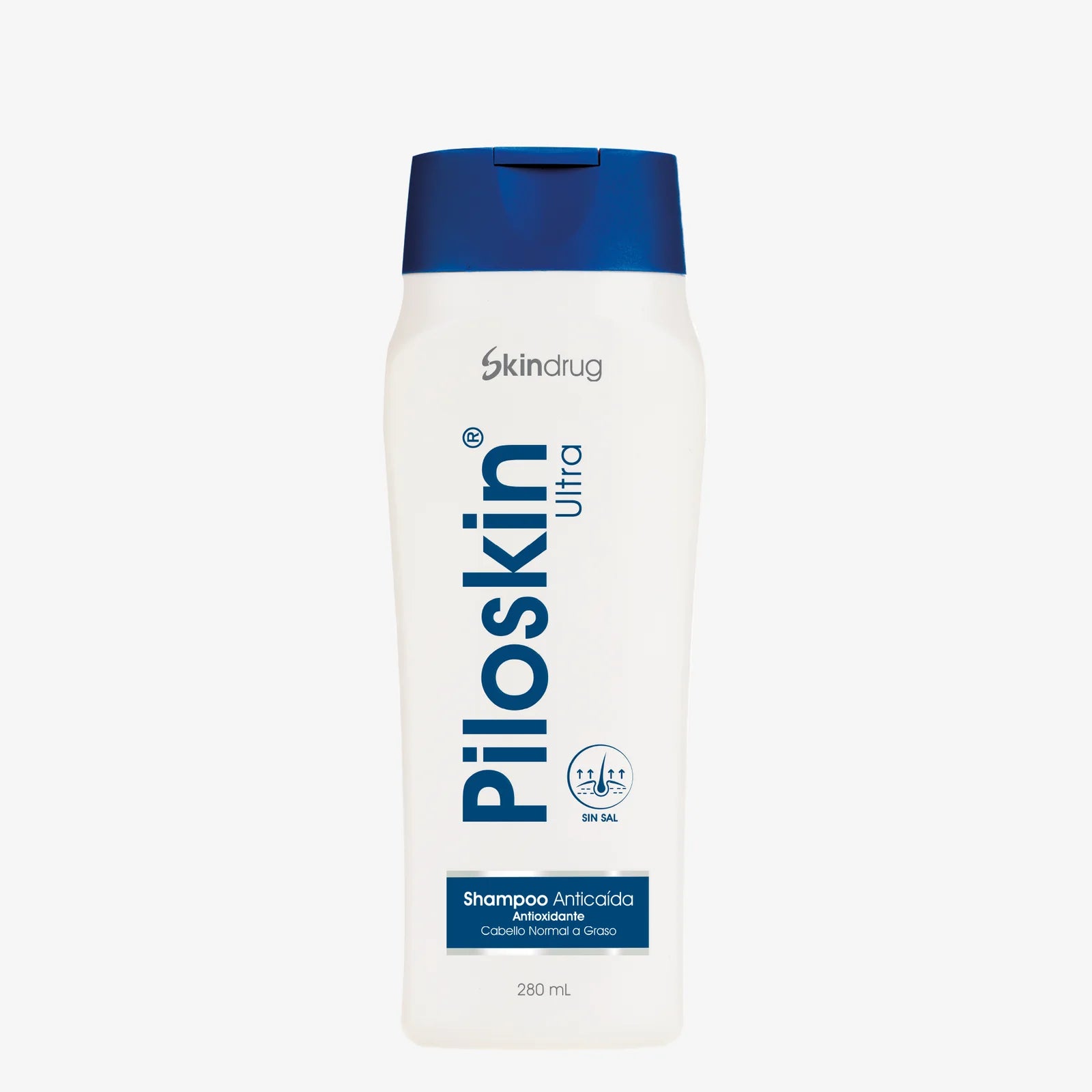 Shampoo fortalecedor Piloskin Ultra de Pharmaskin para cabello quebradizo.