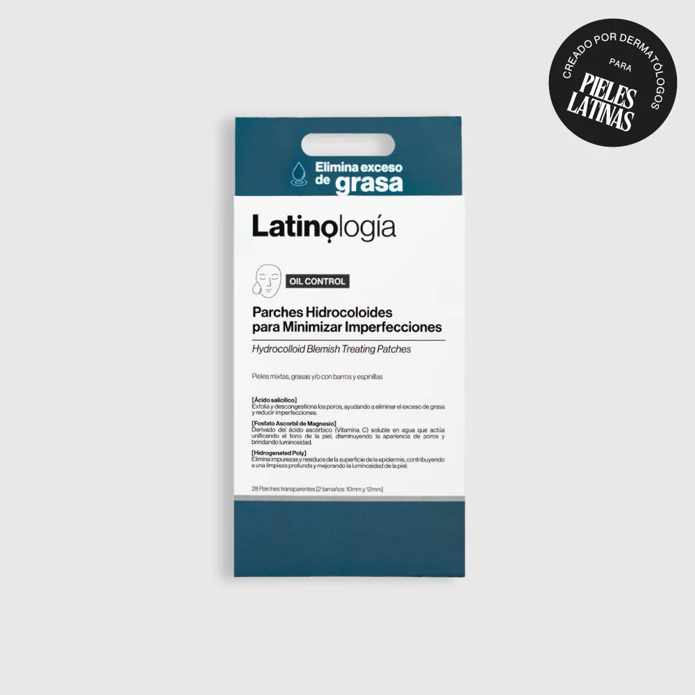 Lámina de Parches Hidrocoloides Latinología para el cuidado de imperfecciones localizadas.