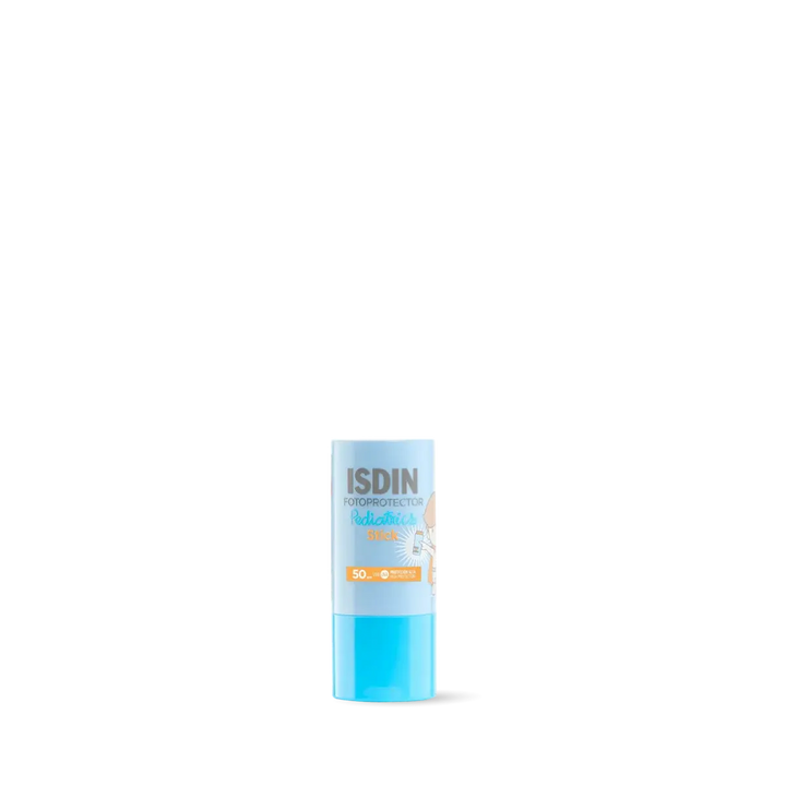 Envase del Pediatrics Stick SPF 50 de ISDIN para la protección y el bienestar de las zonas sensibles infantiles.
