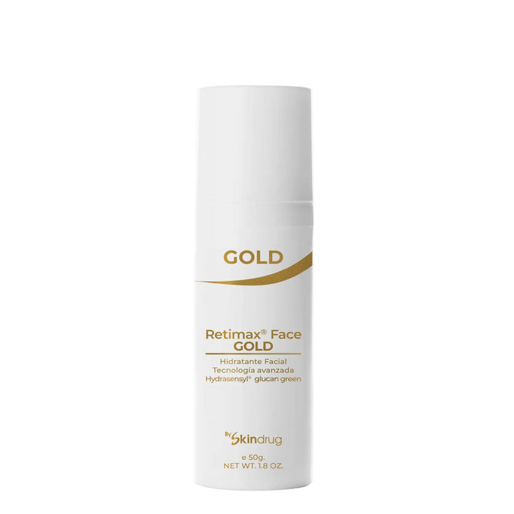 Crema facial revitalizante con color Retimax Face Gold de Skindrug.