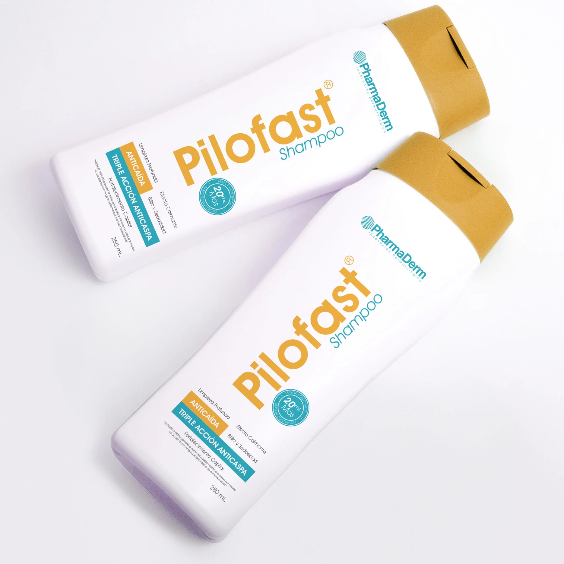 Pilofast Shampoo anticaída y anticaspa - Pharmaderm 280 ml