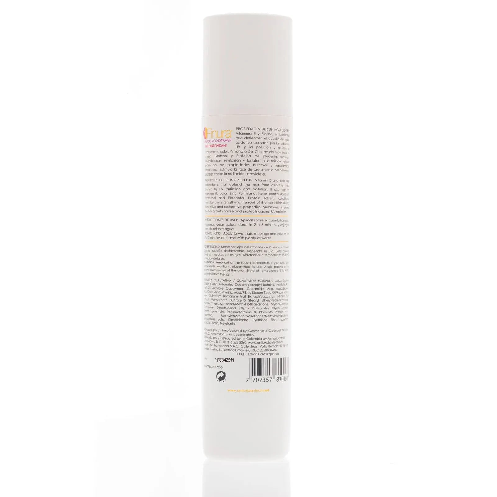 Finura Shampoo 2 En 1 Antioxidantech 473 ml.​