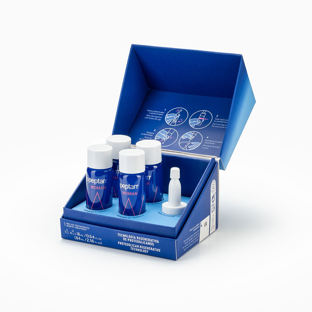 Pilopeptan Woman Proteokel Ampollas x 4 Unidades 16 ml c/u - GENOVE | Tratamiento anticaída capilar