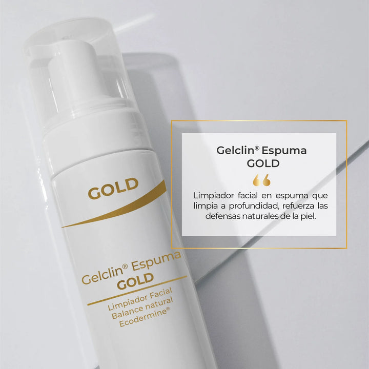 Dermolimpiador facial en espuma Gelclin Espuma Gold de Skindrug.