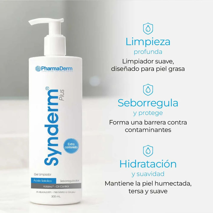 Limpiador Synderm Plus Pharmaderm 300 ml - Limpieza profunda y suave