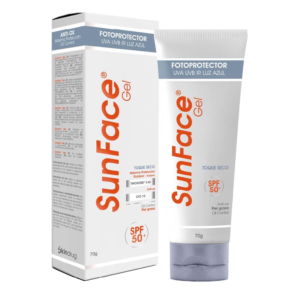 Sunface Gel SPF50 Skindrug 70 g - Protector solar facial de alta protección
