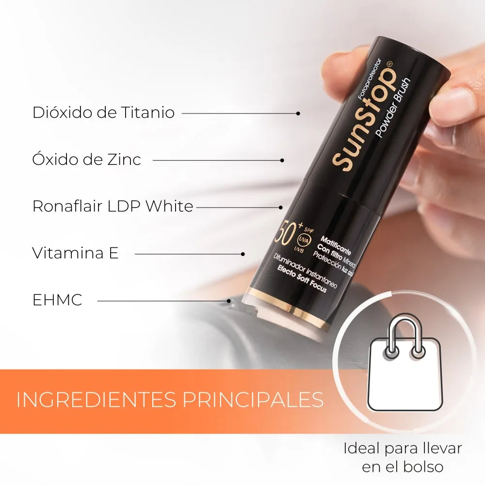 Sunstop Powder Brush SPF50 - Pharmaderm Trigueño_Pharmaskin