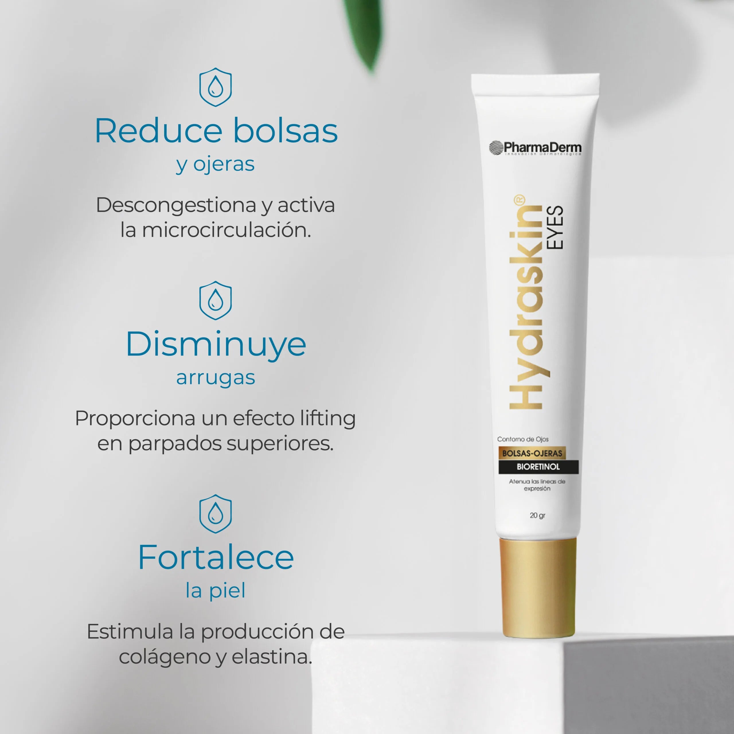 Crema hidratante para el contorno de ojos Hydraskin Eyes de Pharmaderm.