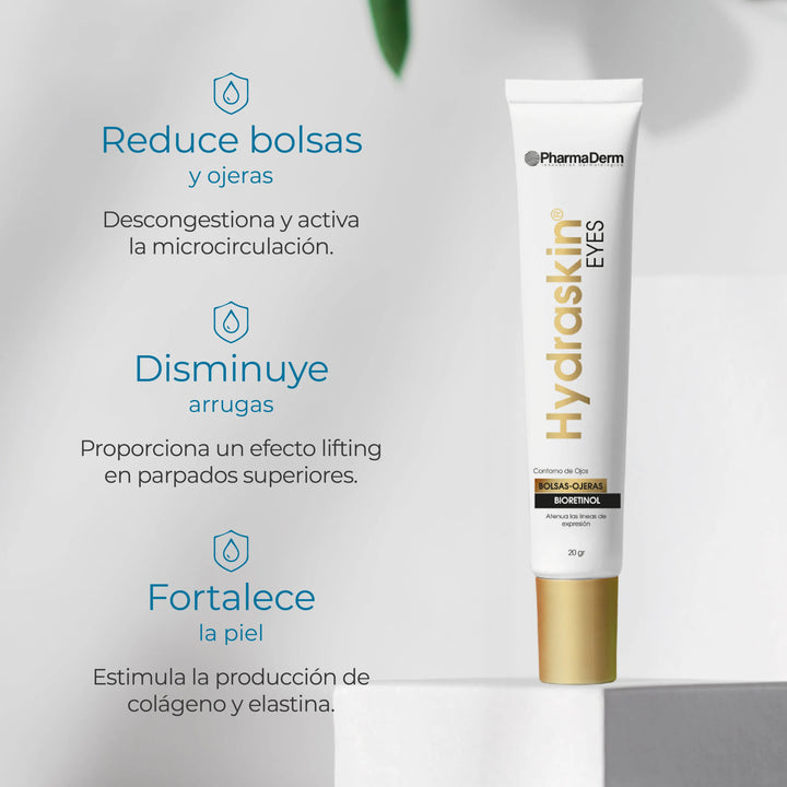 Crema hidratante para el contorno de ojos Hydraskin Eyes de Pharmaderm.