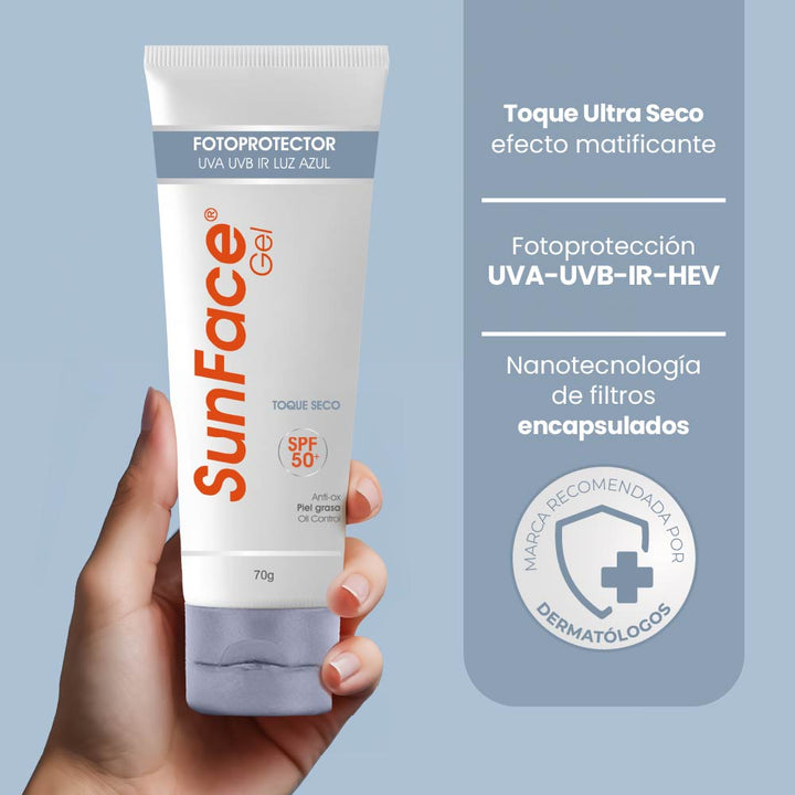 Sunface Gel SPF50 Skindrug 70 g - Protector solar facial de alta protección