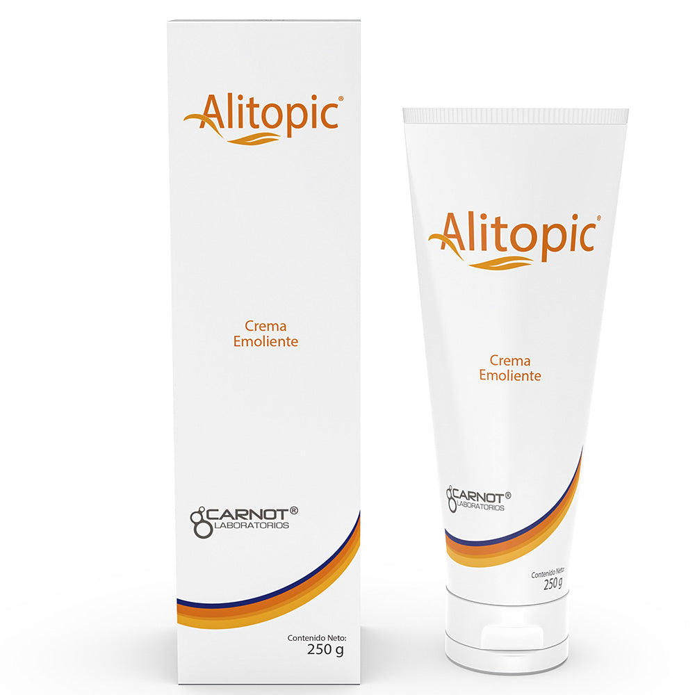 Envase de Alitopic Crema Emoliente Carnot 250 ml para el cuidado de la piel.