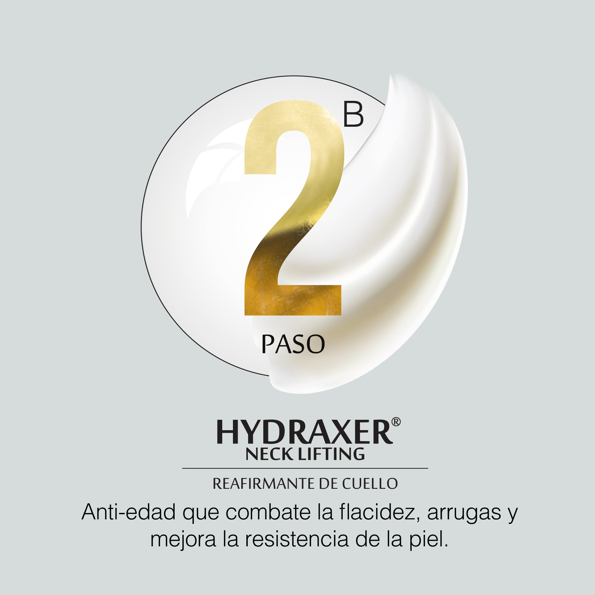 Envase de Hydraxer Neck Lifting Antiage - Dermaelite para el tratamiento de firmeza y lifting en cuello y escote.