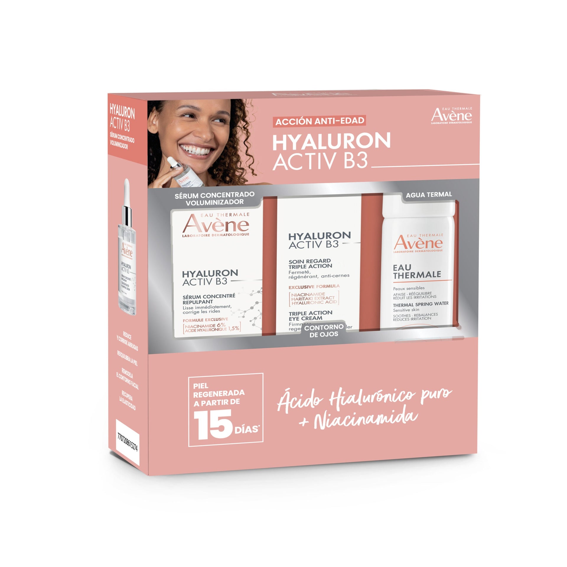 KIT HYALURON ACTIV B3 SERUM + HYALURON ACTIV B3 CONTORNO + AGUA TERMAL 50ML