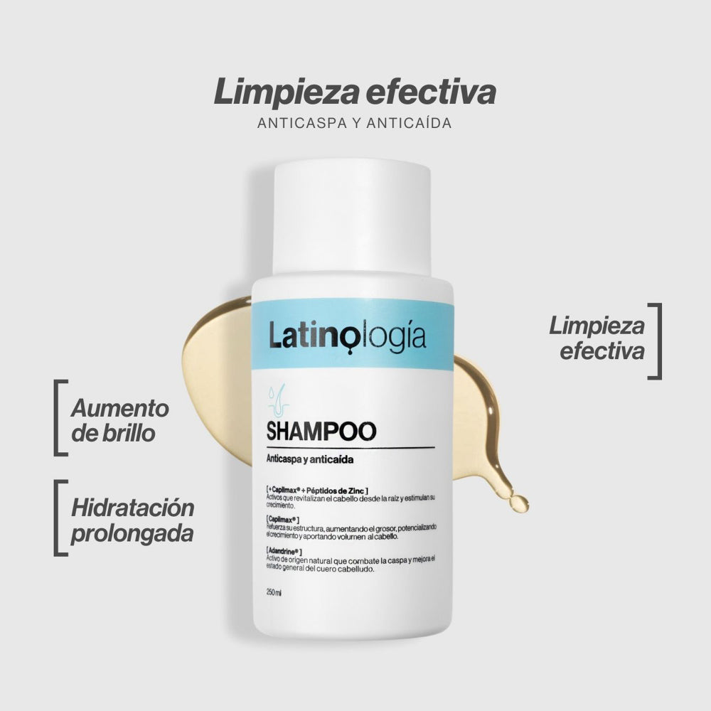 Shampoo Anticaspa-Anticaída - Latinologia  250 ml_Pharmaskin