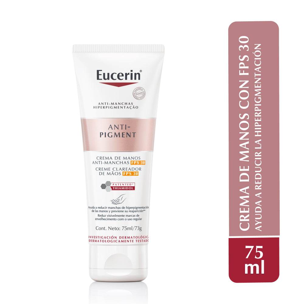 Crema de manos Eucerin FPS 30 - Hidratación y protección solar