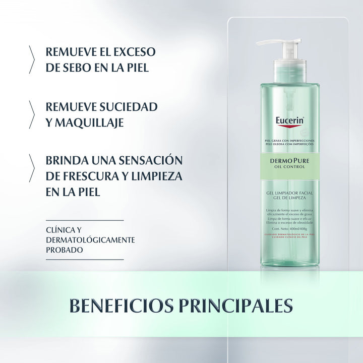 Gel Limpiador Facial Dermopure Oil Control Eucerin 400 ml