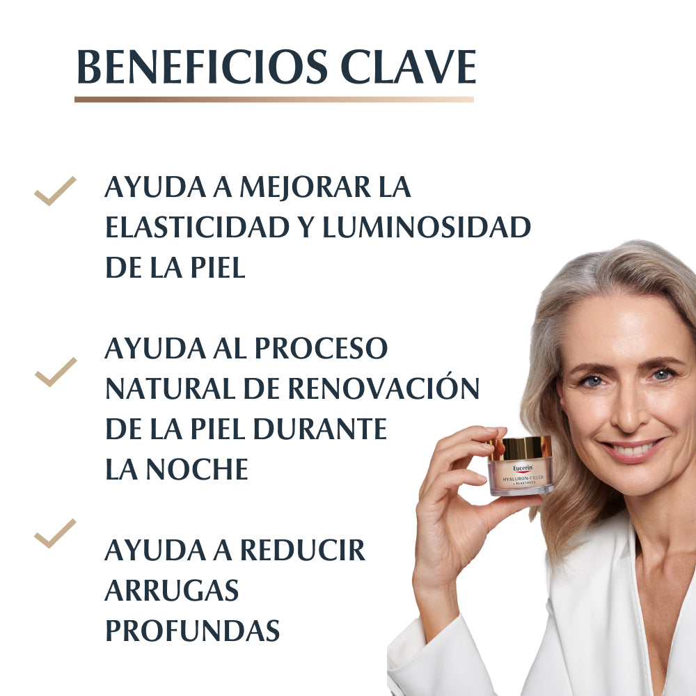 Hyaluron-Filler + Elasticity Crema Facial de Noche Eucerin 50 ml