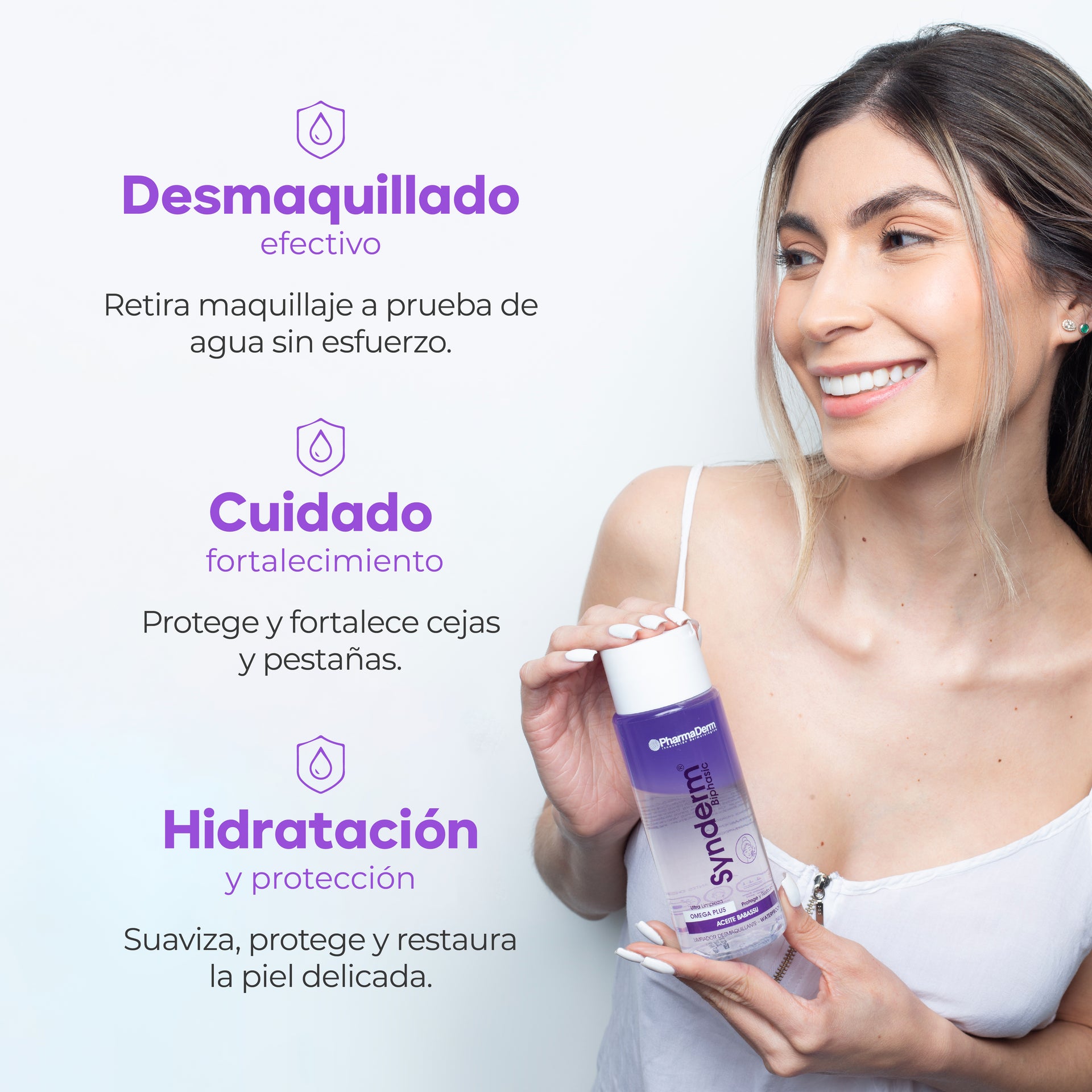 Synderm Biphasic Desmaquillante - Pharmaderm 240 ml