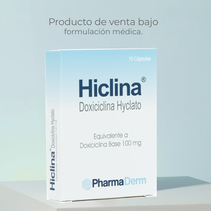 Gel limpiador facial Hiclina de Pharmaderm para piel con tendencia a imperfecciones.