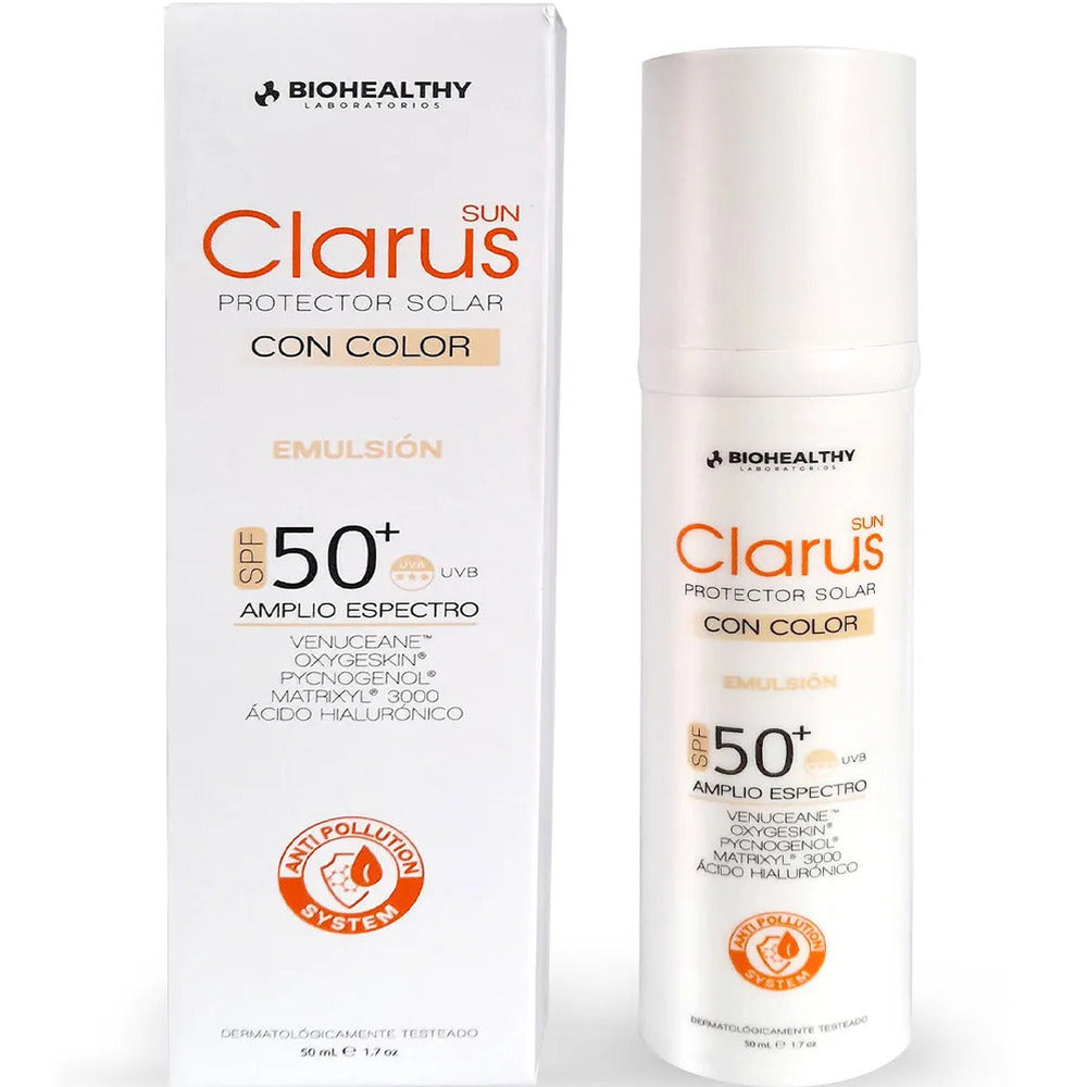Clarus Gel Protector Solar con Color 50gr